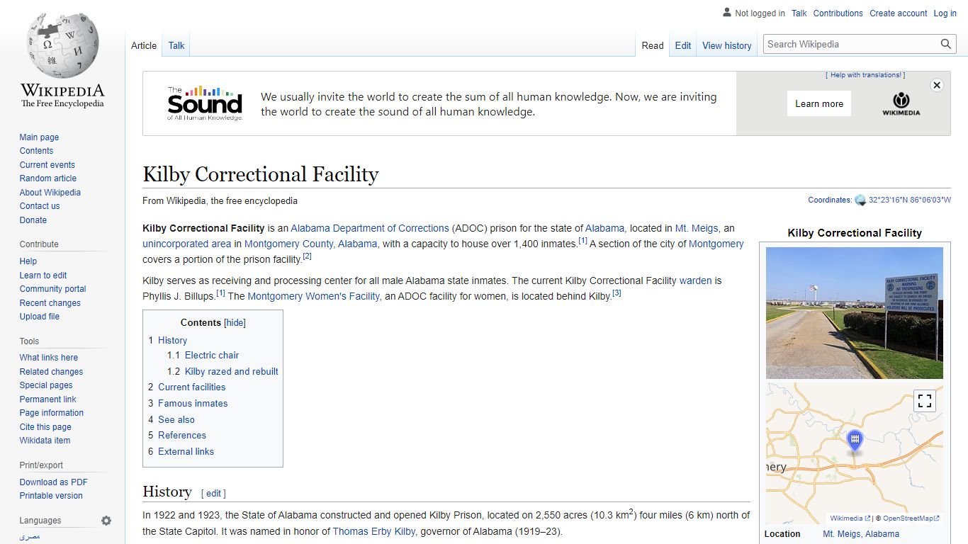 Kilby Correctional Facility - Wikipedia